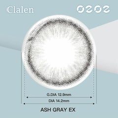 Clalen O2O2 Color 1-Day Ash Gray EX (30 Pack)
