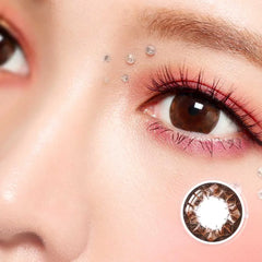 NEO Ruby Brown Colored Contact Lenses 6 months disposable (1 Pack)