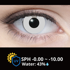 InnoVision Cosplay Halloween Contact Lenses Solid White