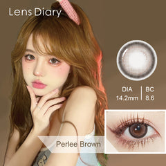 Lens Diary Perlee Brown Monthly Circle Lenses (2 Pack)