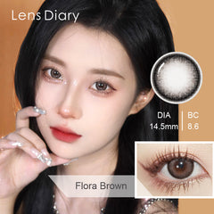 Lens Diary Flora Brown Monthly Circle Lenses