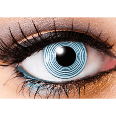 InnoVision Cosplay Halloween Contact Lenses Black Spiral