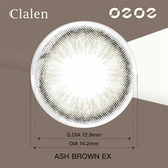 Clalen O2O2 Color 1-Day Toric Ash Brown EX (30 Pack)