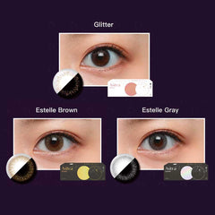 Clalen Astra Estelle Gray Daily Colored Contact Lenses (30 Pack)