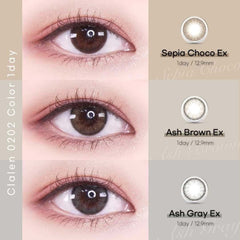 Clalen O2O2 Color 1-Day Toric Ash Brown EX (30 Pack)