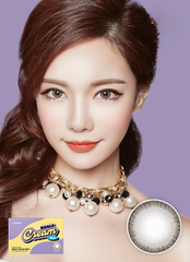 Lensme Louis Shine Bagle Cream Gray monthly disposable circle lenses